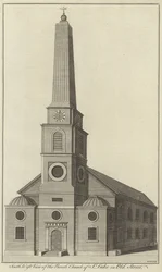 South West View of the Parish Church of St Luke in Old Street, London