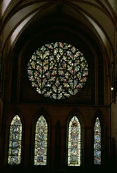South transept rose window known as The Bishop