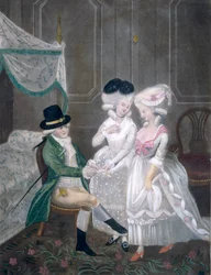 Sr. Timothy Thicketts first reel to London, or, the Beauties of Kings place, drawing lots for a --, 1781