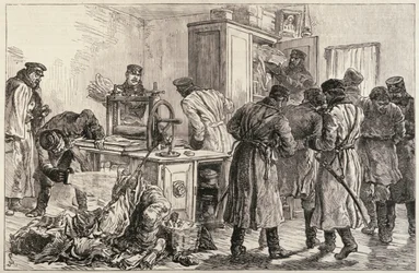 St. Petersburg Police Discovering a Nihilist Printing Press, from 