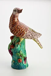 Staffordshire figure of a bird, c.1750-1850