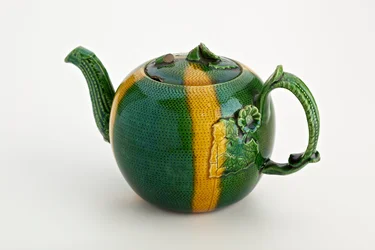 Staffordshire teapot with crabstock handle and spout, 1750