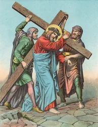 Station V Christ Assisted by Simon the Cyrenean to Carry the Cross
