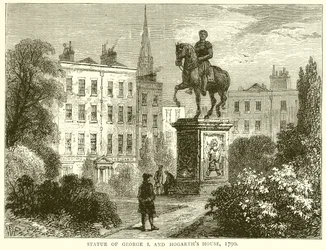 Statue of George I. and Hogarth