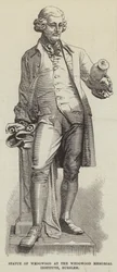 Statue of Wedgwood at the Wedgwood Memorial Institute, Burslem
