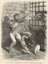 Strange method of managing a madman; A maniac chloroformed