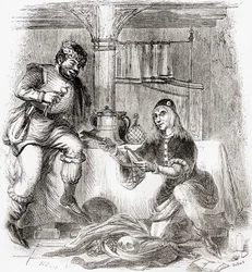 Sumpnour and Pardoner, from Old England: A Pictorial Museum, pub. 1847