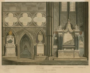 Tenth Window and Entrance to the Cloister, North Aisle, Westminster Abbey, London