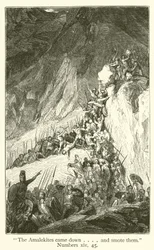 "The Amalekites came down...and smote them", Numbers, xiv, 45