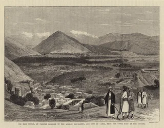 The Bala Hissar, at Present Besieged by the Afghan Insurgents, and City of Cabul, from the Upper Part of the Citadel