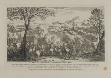 The Battle of Culloden, near Inverness in Scotland, published by Bowles and Carver, 1746