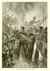 The Burning of the Kent, 1825