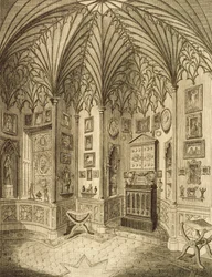 The Cabinet, engraved by T. Morris, from Description of Strawberry Hill by Horace Walton, 1784
