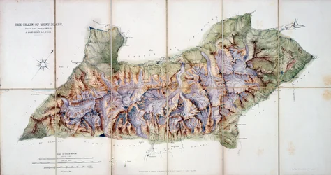 The Chain of Mont Blanc, from an actual survey in 1863 by A. Adams Reilly, published in A Record of Mountain Adventure and Scientific Observation for the Alpine Club, 1865