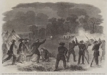 The Civil War in America, Attack on the Pickets of the Garibaldi Guard on the East Branch of the Potomac