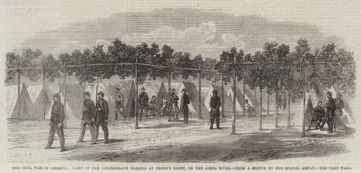 The Civil War in America, Camp of the Confederate Marines at Drury