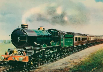 The "Cornish Riviera Express," hauled by the "King George V," Great Western Railway