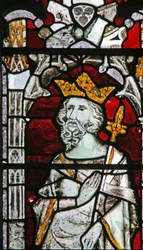 The East window depicting a king