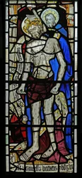 The East Window (Ew) depicting the Trinity and the Donor John Walker