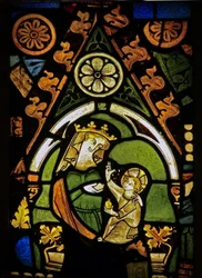 The East window depicting the Virgin and Child