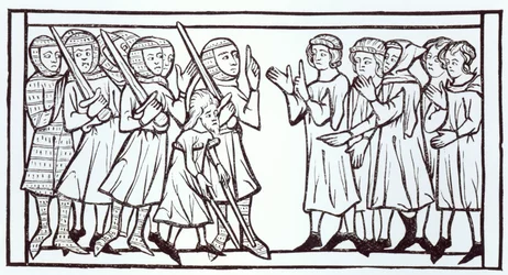 The Envoys from the Soudan, Illustration from Science and Literature in the Middle Ages and the Renaissance, Written and Engraved by Paul Lacroix, 1878