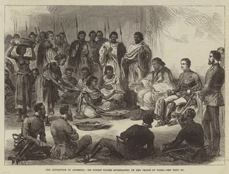 The Expedition to Abyssinia, Sir Robert Napier entertained by the Prince of Tigre