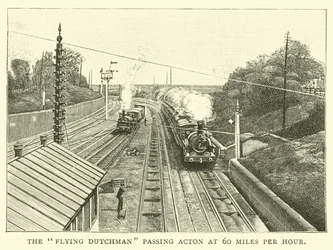 The Flying Dutchman passing Acton at 60 miles per hour
