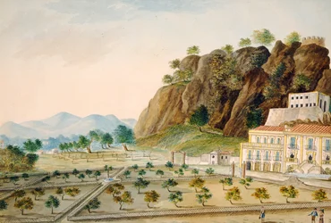 The Formal Garden at La Favorita or Palazzo Cinese, Palermo, designed for King Fernando IV, c.1815