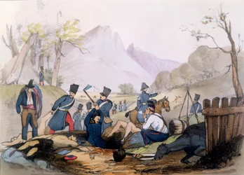 The French Foreign Legion Burying the Dead after Battle