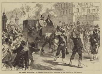 The French Revolution, M Gambetta going to take Possession of the Ministry of the Interior