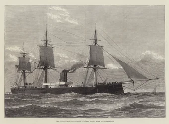 The German Ironclad Grosser Kurfurst, lately sunk off Folkestone