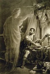 The Ghost of Julius Caesar, in the play by William Shakespeare (1564-1616)
