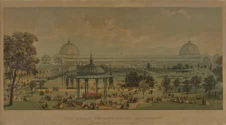 The Great International Exhibition, as seen from the Horticultural Gardens, 1851