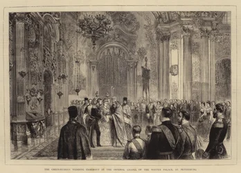 The Greco-Russian Wedding Ceremony in the Imperial Chapel of the Winter Palace, St Petersburg