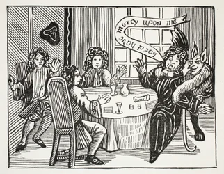 The History of Dr. John Faustus, illustration from Chap-books of the Eighteenth Century by John Ashton, pub. 1882