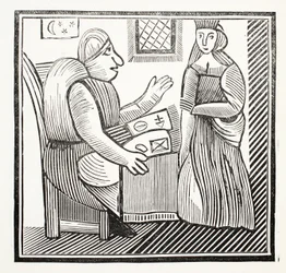 The History of Mother Bunch of the West, illustration from Chap-books of the Eighteenth Century by John Ashton, pub. 1882
