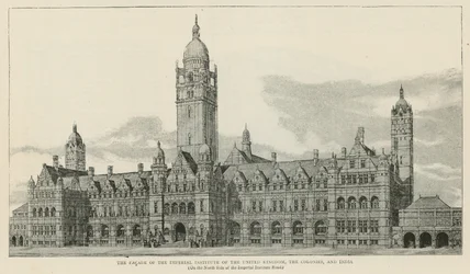 The Imperial Institute: Facade of the Building on the North Side of the Imperial Institute Road
