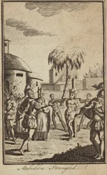 The Inca Emperor Atahualpa Strangled by Order of Spanish Conquistador Francisco Pizarro, Peru