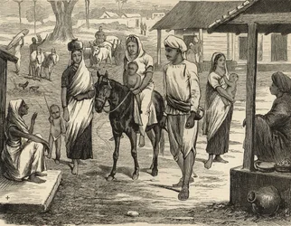 The Indian Famine: A Bengalee Village, from 