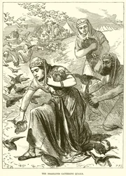 The Israelites Gathering Quails