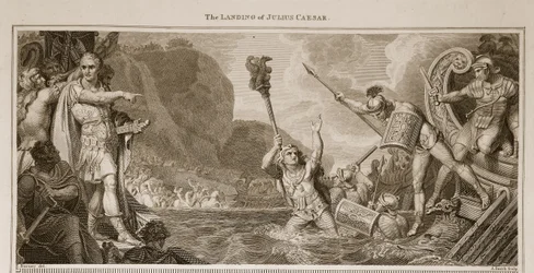 The Landing of Julius Caesar, Illustration from David Hume