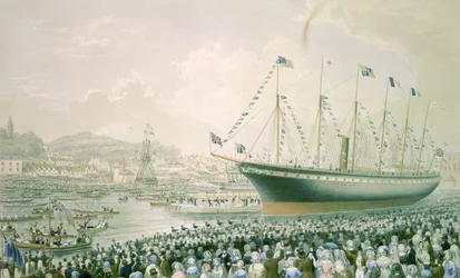 The Launch of the Steamship 