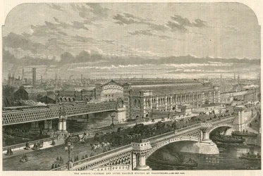 The London, Chatham and Dover Railway Station at Blackfriars, London