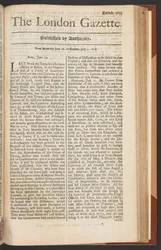 The London Gazette, issue 5655, page 1, 28th June 1718
