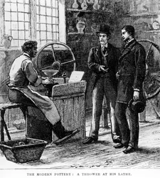 The Modern Potter: A Thrower at His Lathe, 19th Century