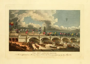 The New London Bridge, as It Appeared on Monday, August 1st, 1831, at the Ceremony of Opening by Their Majesties, 1831