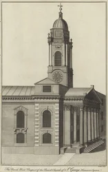 The North West Prospect of the Parish Church of St George, Hanover Square, London