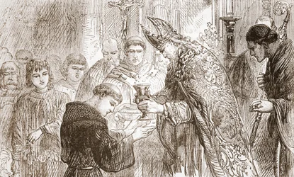 The Ordination of Luther to the Priesthood, illustration from The History of Protestantism by James Aitken Wylie (1808-1890), published 1878