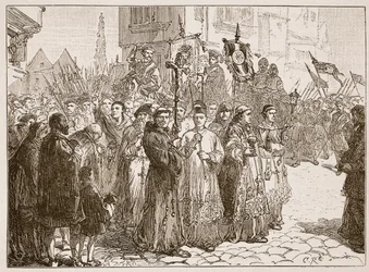 The Pilgrimage of Grace in 1536, Illustration from Cassell