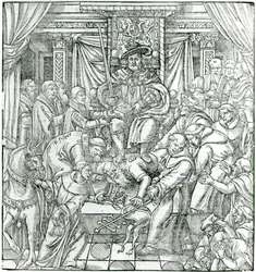 The Pope suppressed by King Henry VIII, 1534